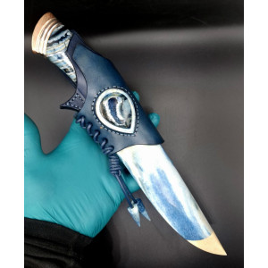 ЯНГОЛ ОХОРОНЕЦЬ ніж ручної роботи Павла Гончаренка, сталь - мозаїчний дамаск, 58-59 HRC. Photo 3